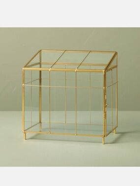 Hearth & Hand with Magnolia Mini Brass Gold Greenhouse for Plants NEW W/ TAGS